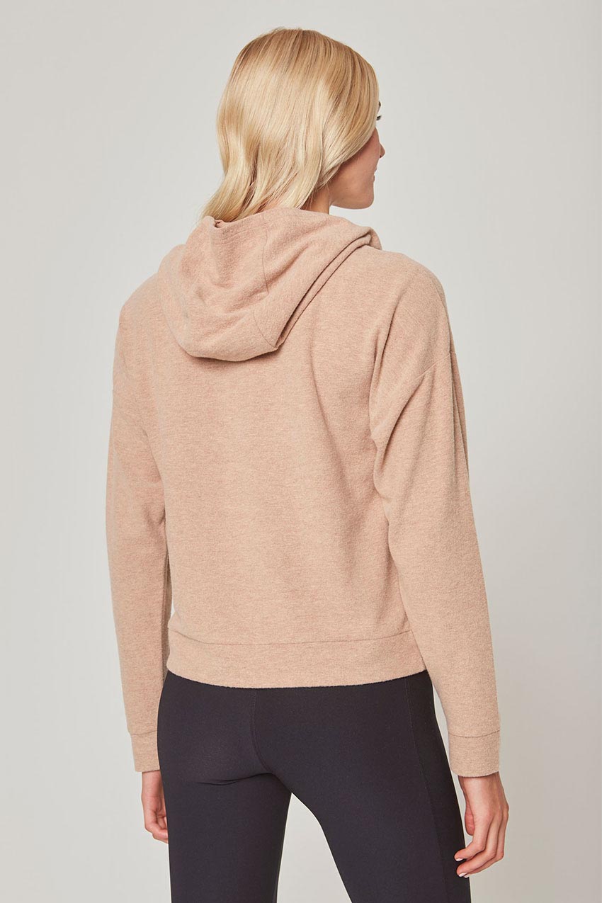 Tranquil Cropped Placket Hoodie