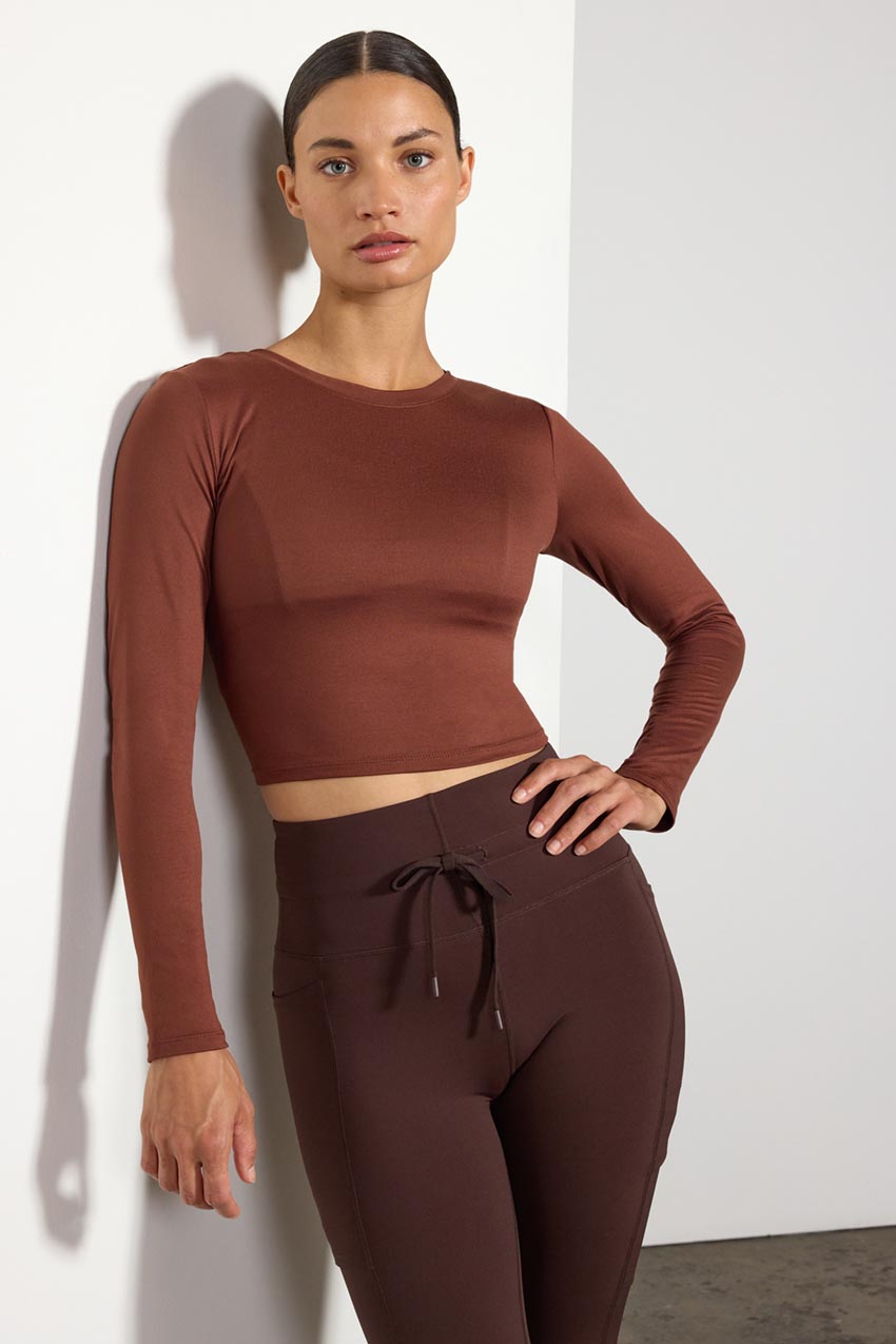 Pace Recycled Polyester Twist Back Long Sleeve Top