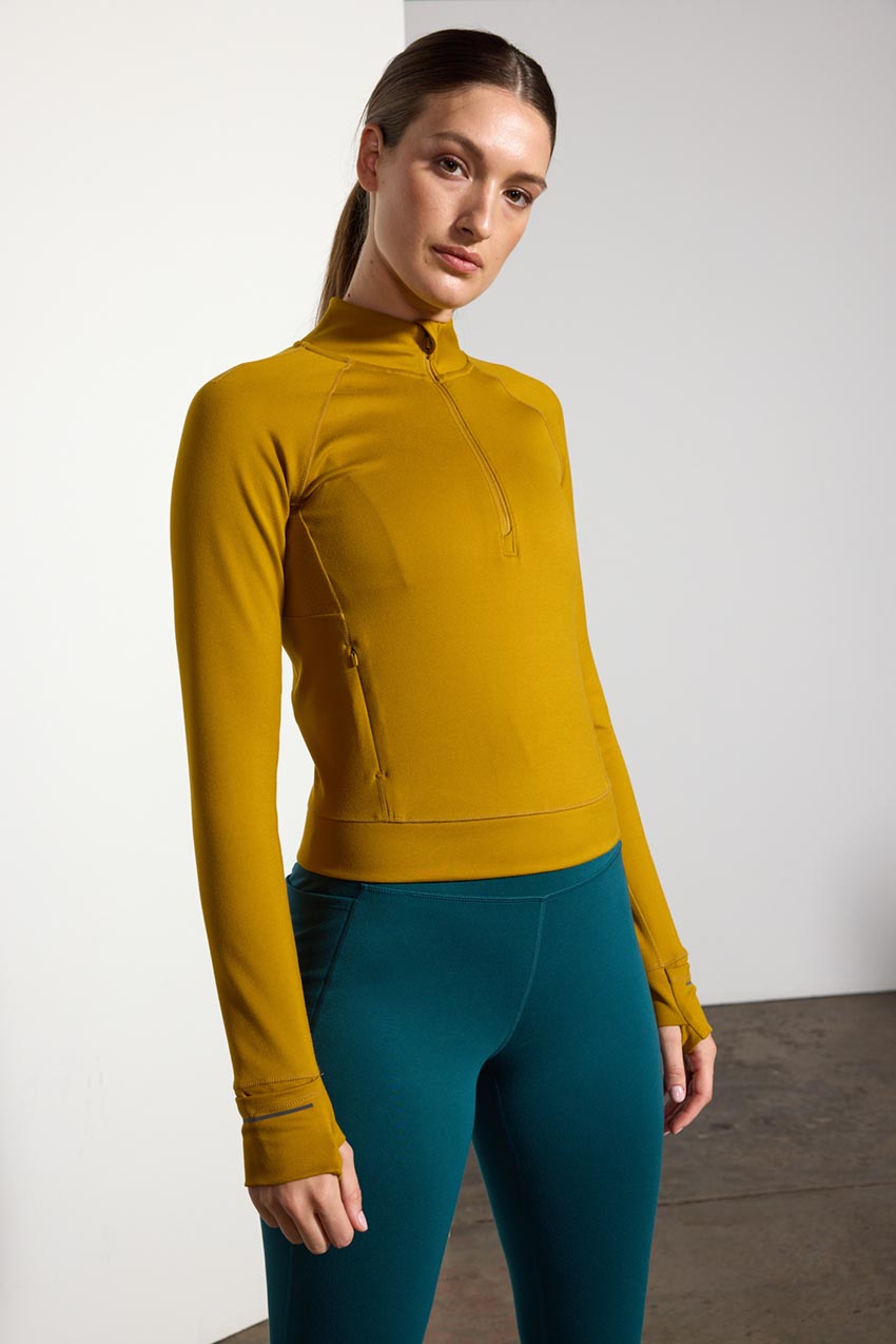 Traverse Fitted Half-Zip Long Sleeve Top