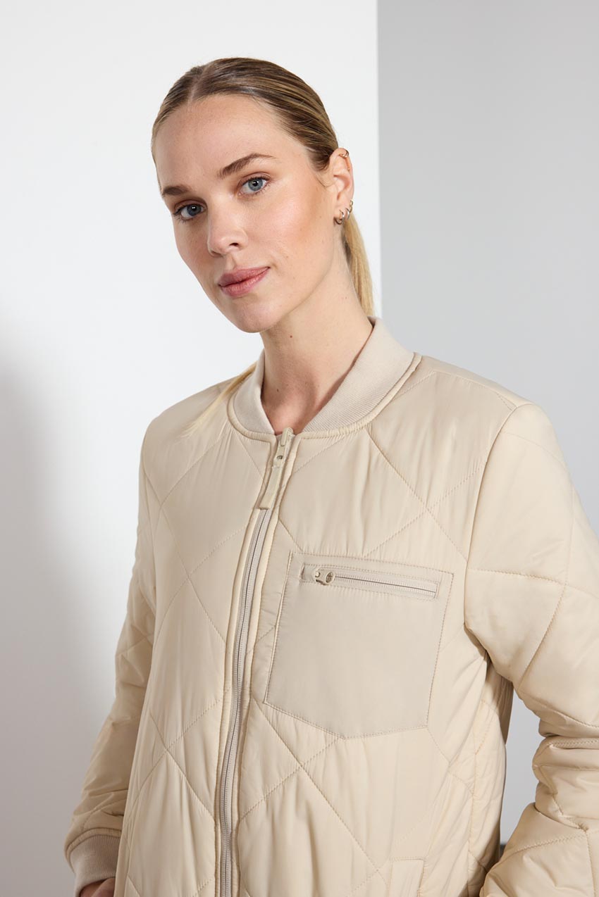 Acclimate Reversible Sorona® Insulated Quilted Bomber Jacket