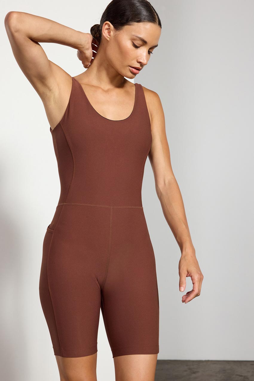 Explore Recycled Polyester Side Pocket Onesie 8" Peached