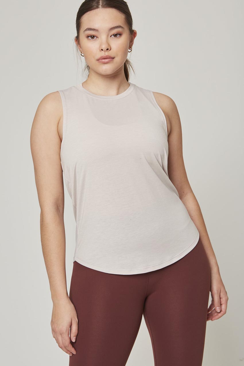 MPG Sport Dynamic Recycled Stink-Free Tank Top - Sale  in Linen White