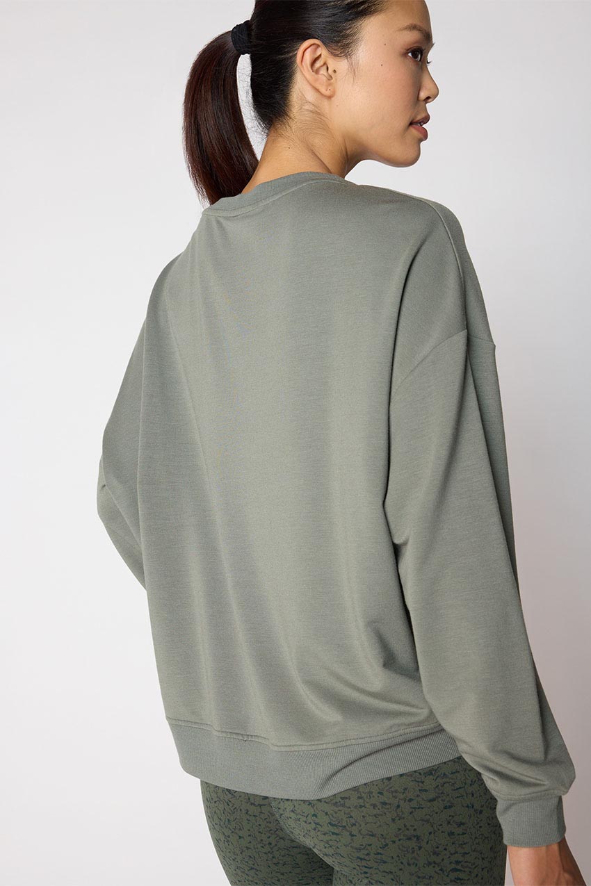 Serene Recycled Polyester TENCEL™ Modal Relaxed Crew Neck - Sale
