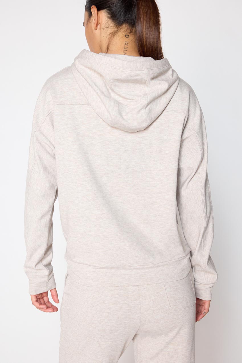 Serene Recycled Polyester TENCEL™ Modal Relaxed Hoodie with Placket