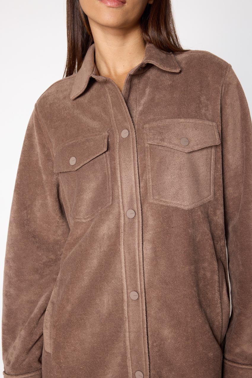 Elevate Fleece Longline Shirt Jacket