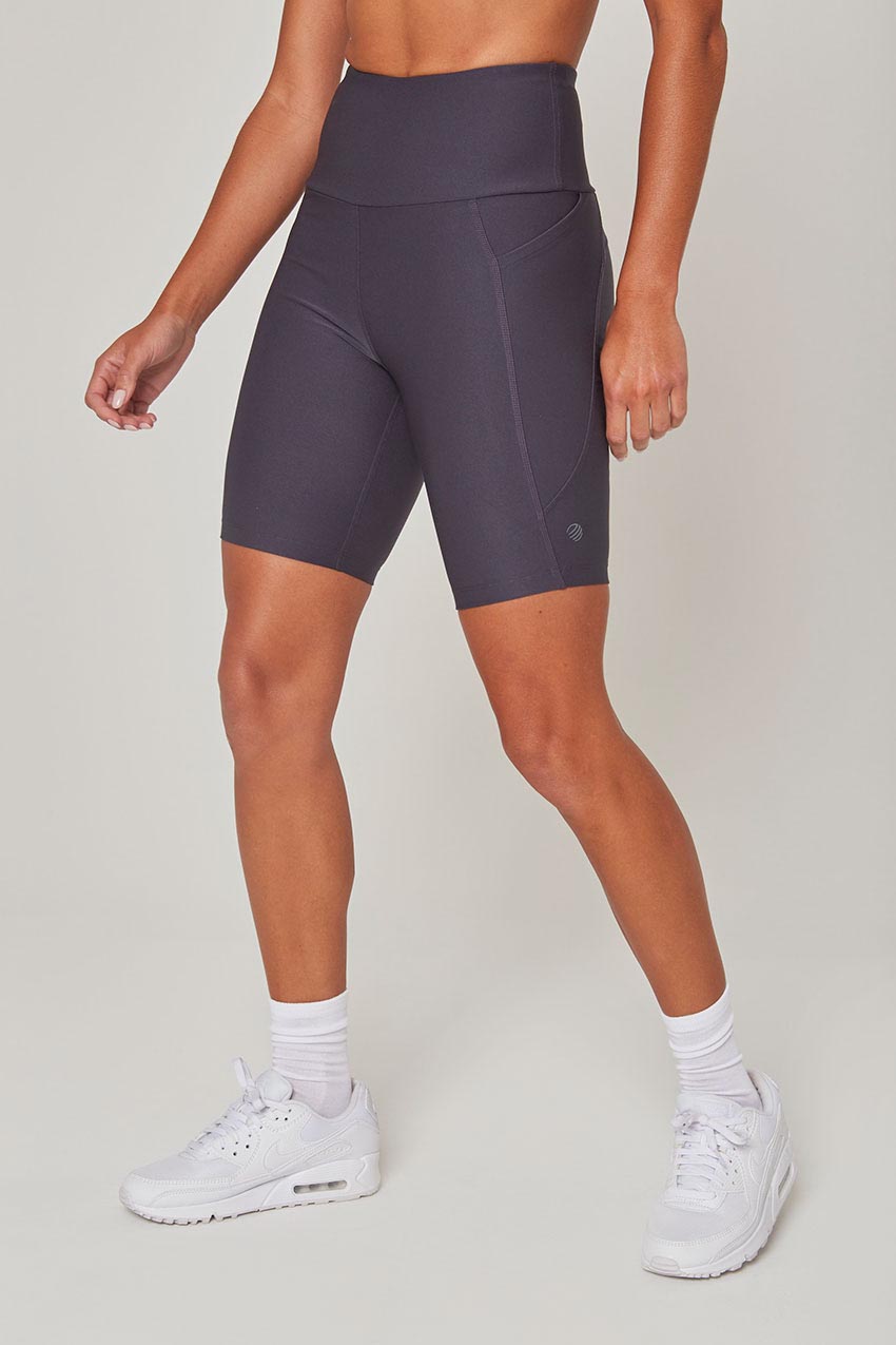 MPG Sport Explore Recycled High-Waisted 8" Bike Short - Sale  in Purple Shadow