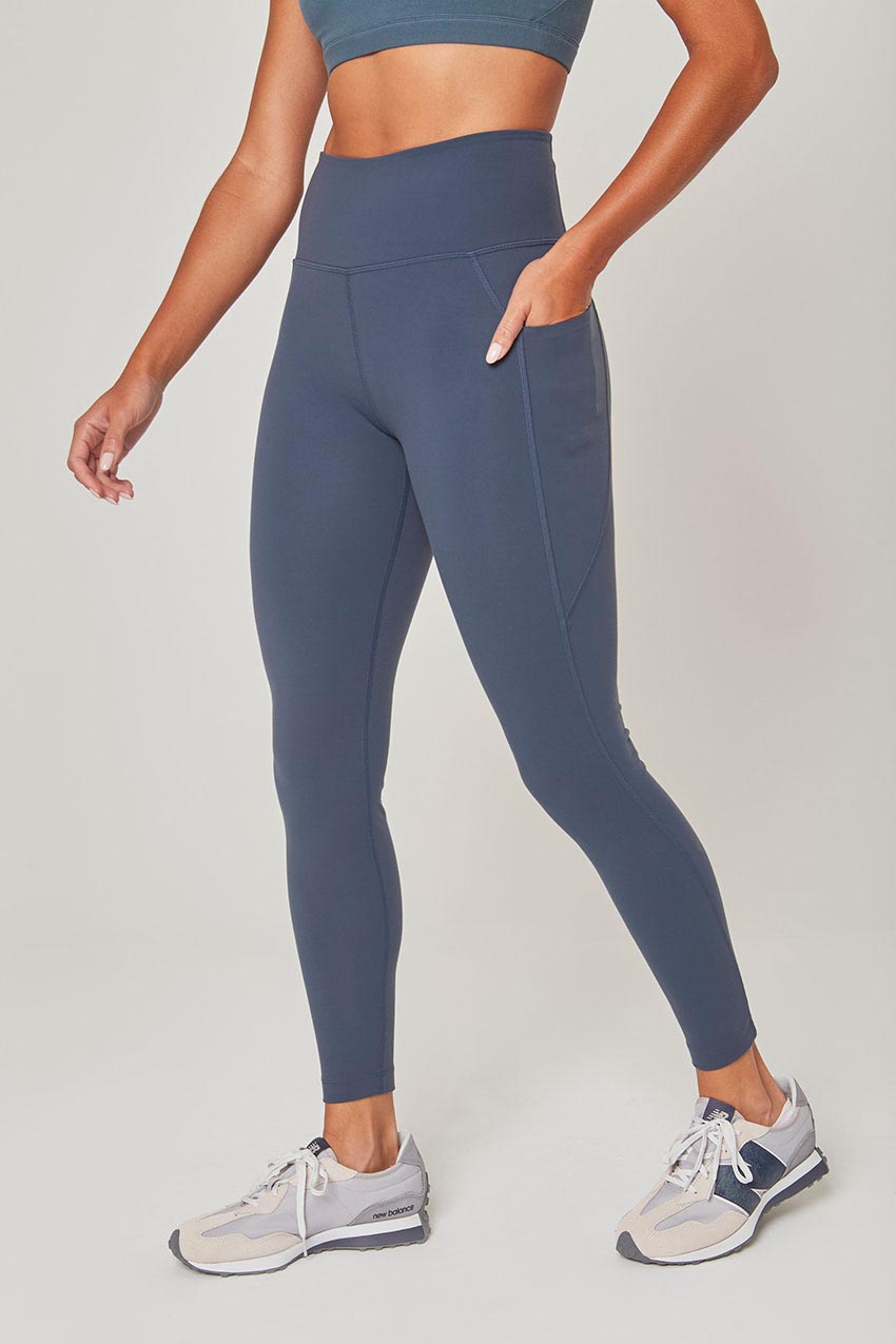 MPG Sport Velocity High-Waisted 26" Legging With Pocket - Sale  in Teal