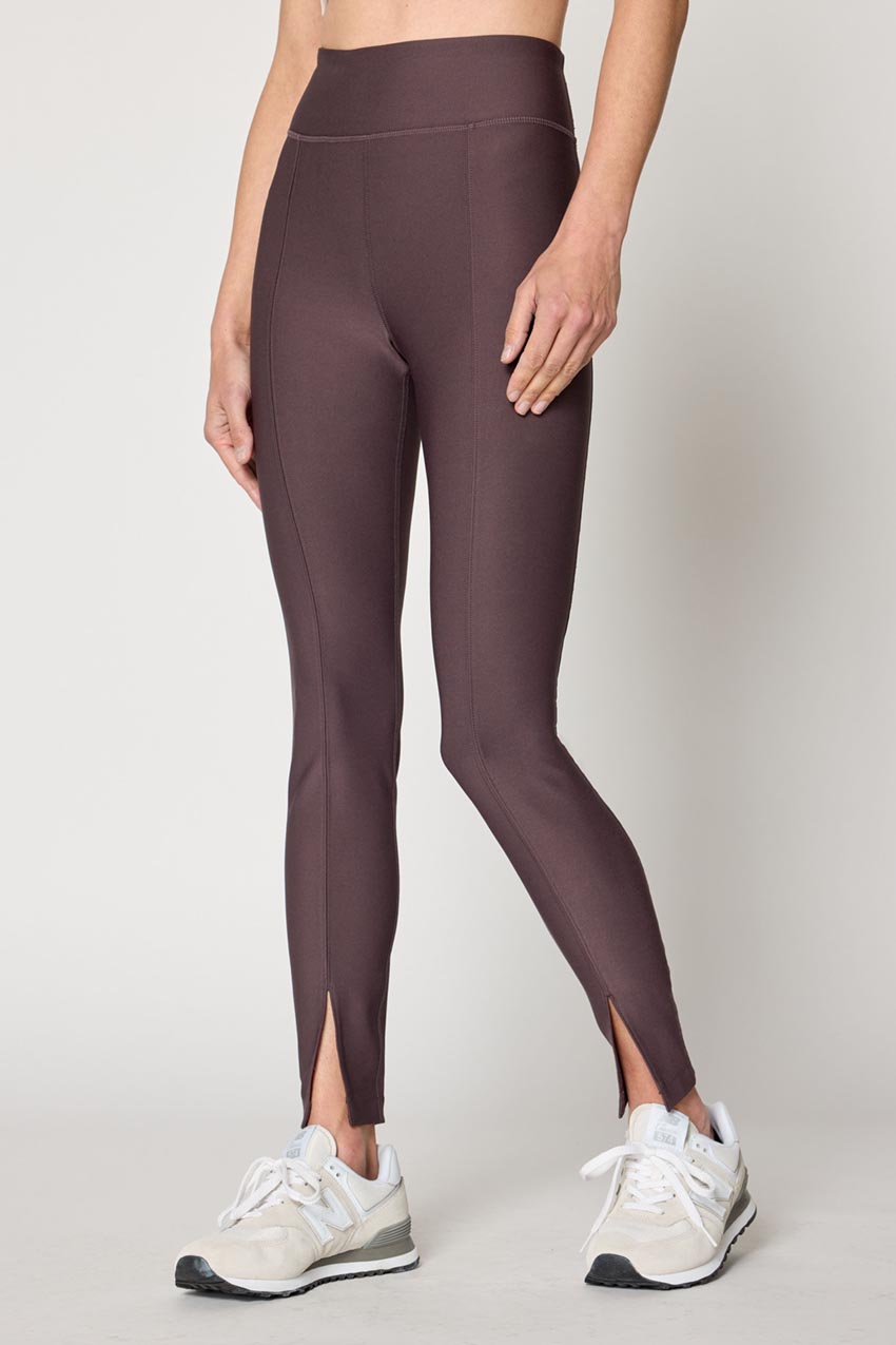 Explore Recycled Polyester High-Waisted Front Slit Legging 27"