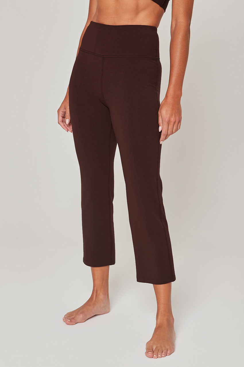 MPG Sport Balance TENCEL™ High-Rise 24" Flare Cropped Pant  in Terra Rosa