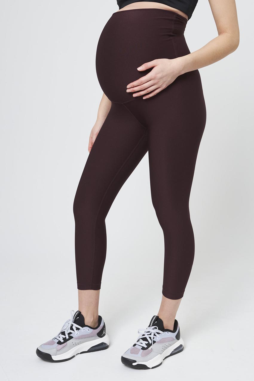 MPG Sport Explore High-Rise Maternity Crop 21"  in Coffee