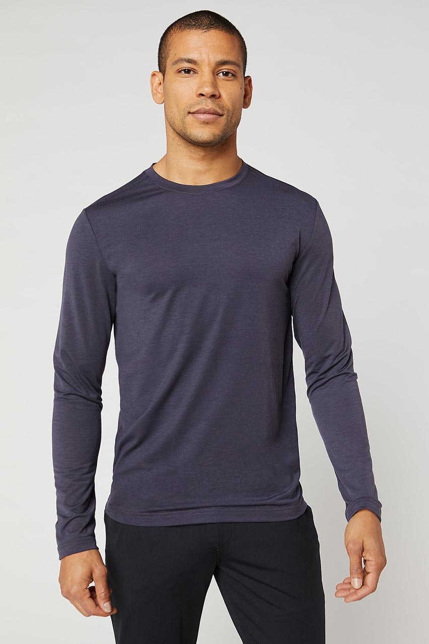 MPG Sport Dynamic Recycled Polyester Stink-Free Long Sleeve - Sale  in Purple Charcoal