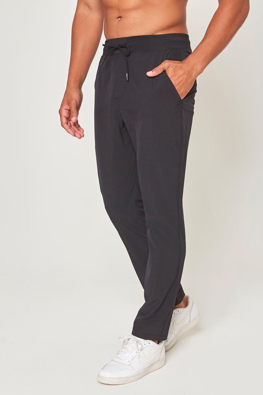 MPG Sport Lithe Recycled Polyester Stretch Woven Pant  in Black