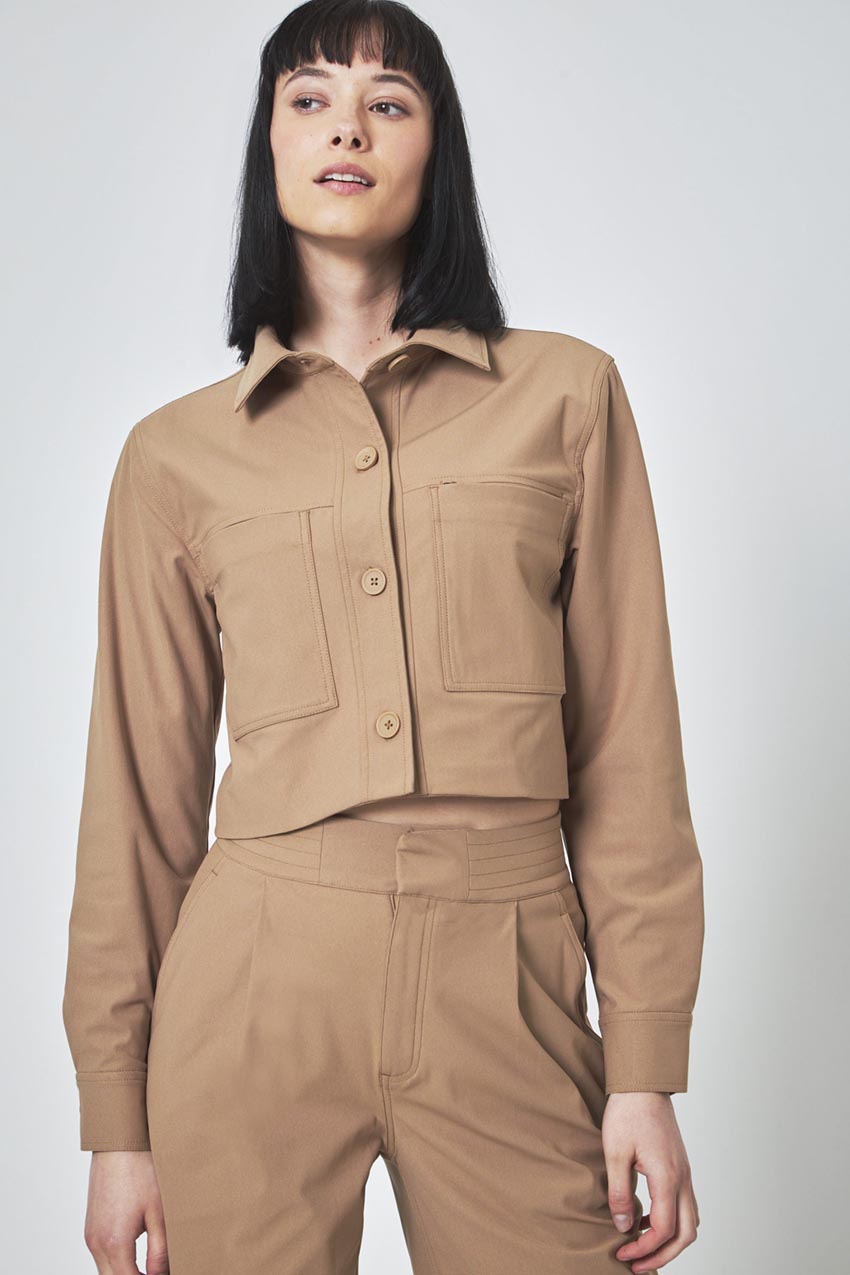 Modern Ambition Focus Cropped Jacket in Brazilian Sand