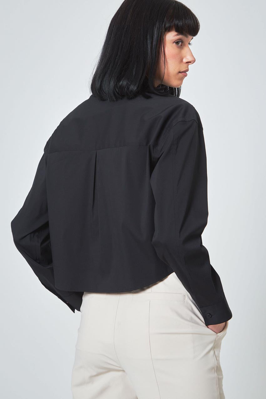 Suitable Cropped Shirt with Pockets