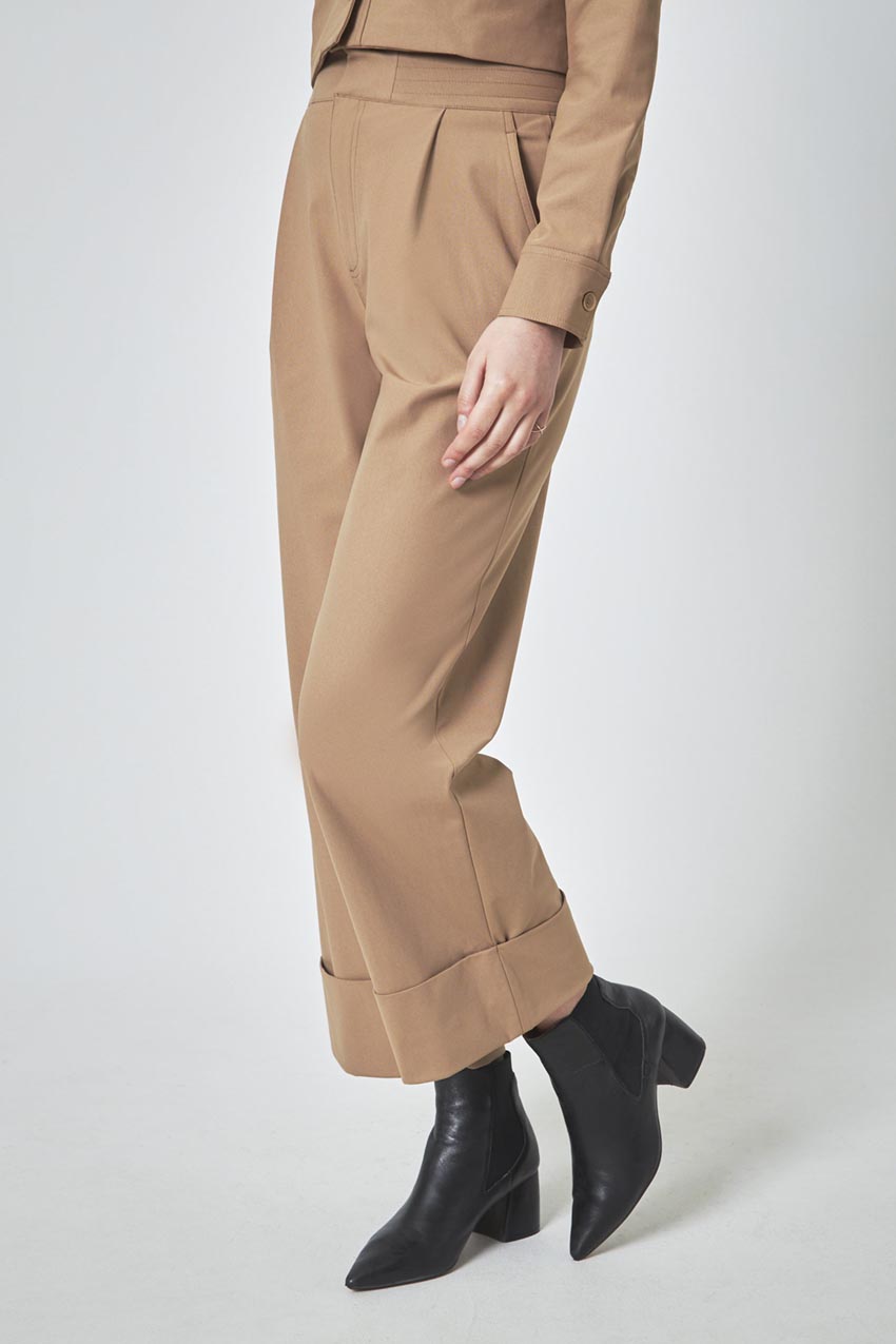 Modern Ambition Limitless High-Rise Wide Leg Pleated Pant in Tiger's Eye