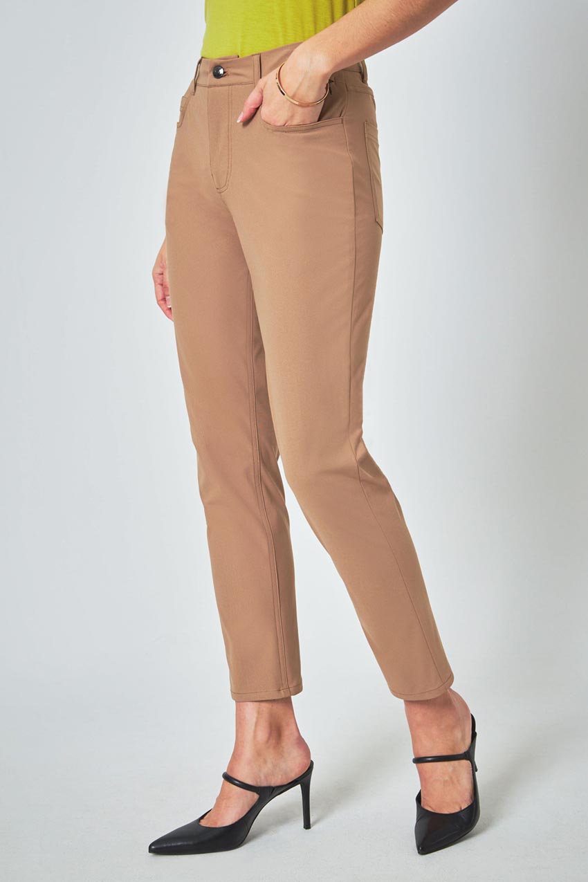 Modern Ambition Limitless Mid-Rise Straight Leg Pant in Tiger's Eye