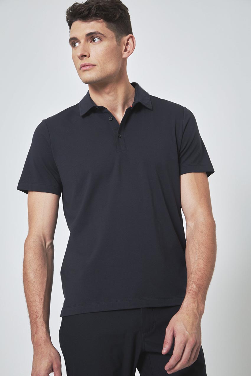 Modern Ambition Resonate Short Sleeve Polo in Black