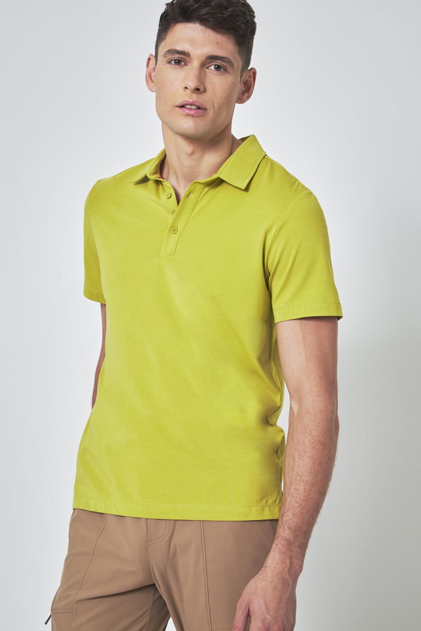 Modern Ambition Resonate Short Sleeve Polo in Oasis