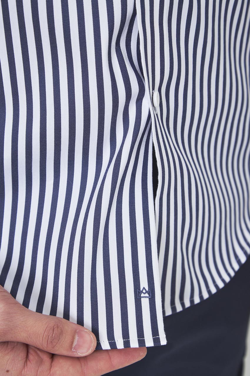 PerformLuxe Cotton Nylon Stripe Slim-Fit Shirt – Modern Ambition