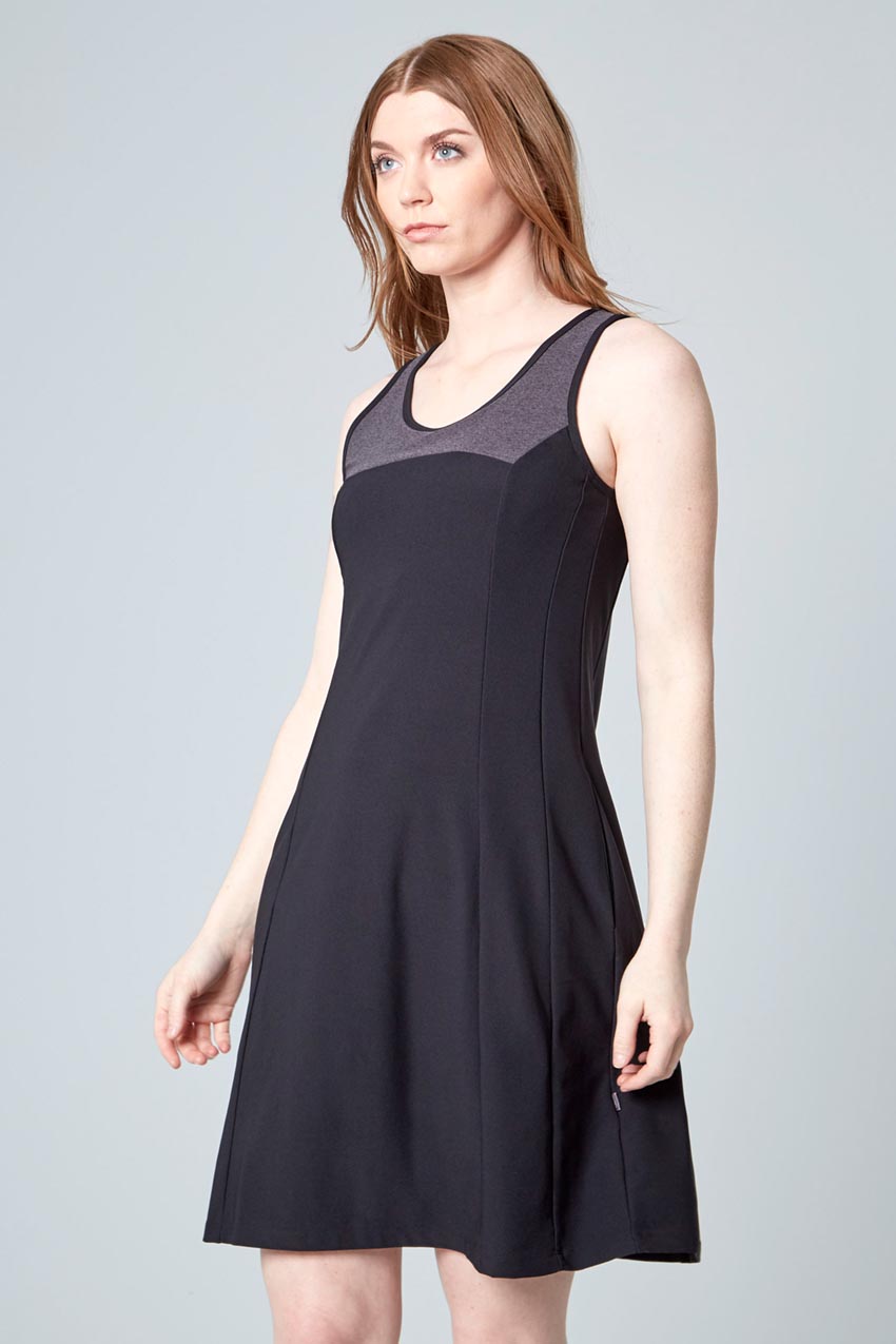 Mondetta Active Dress in Black/Charcoal