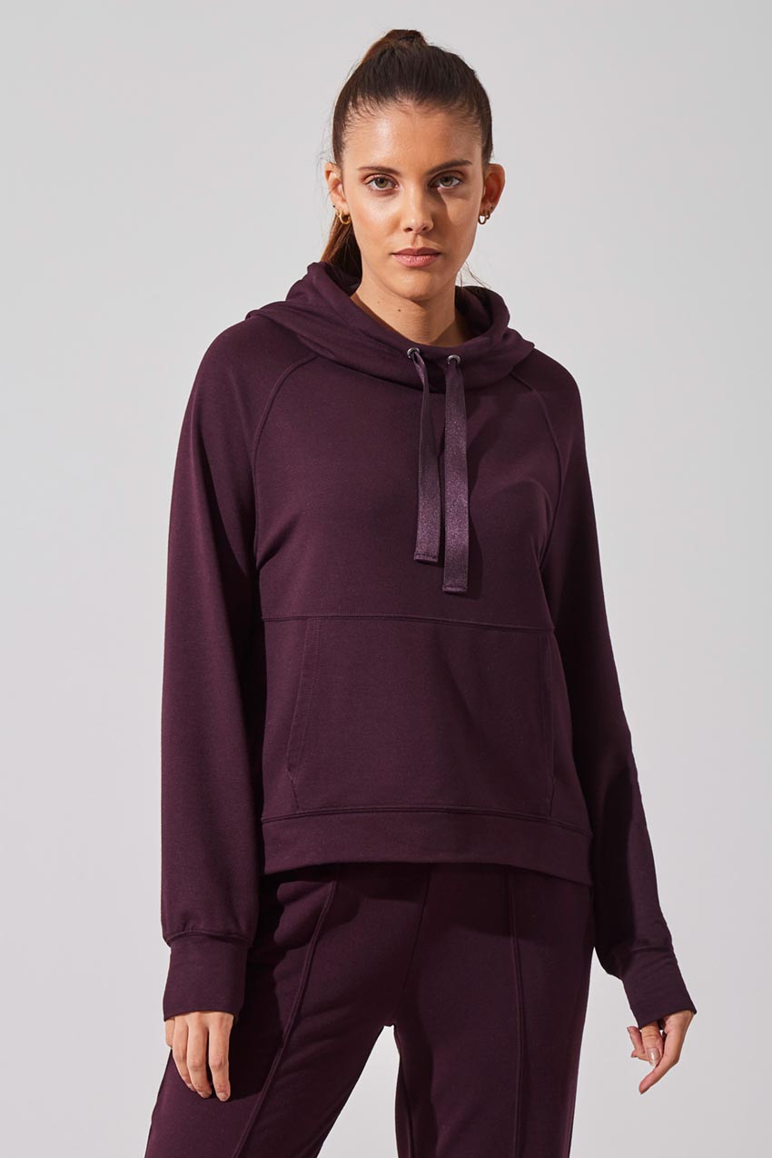 MPG Sport Alanna Recycled Polyester TENCEL™ Modal Hoodie Women's Hoodies in Charisma Purple