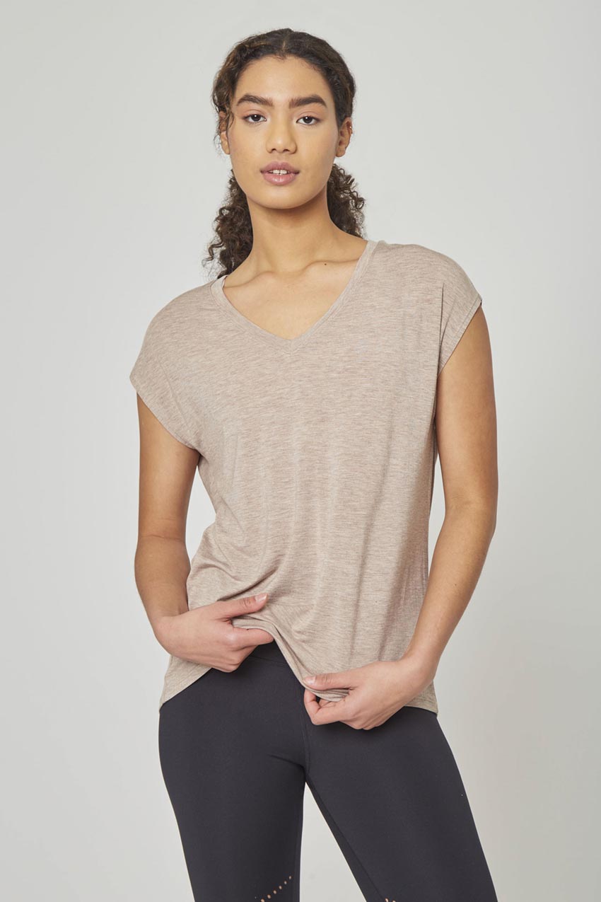 Madison TENCEL™ Modal Longline V-Neck T-Shirt
