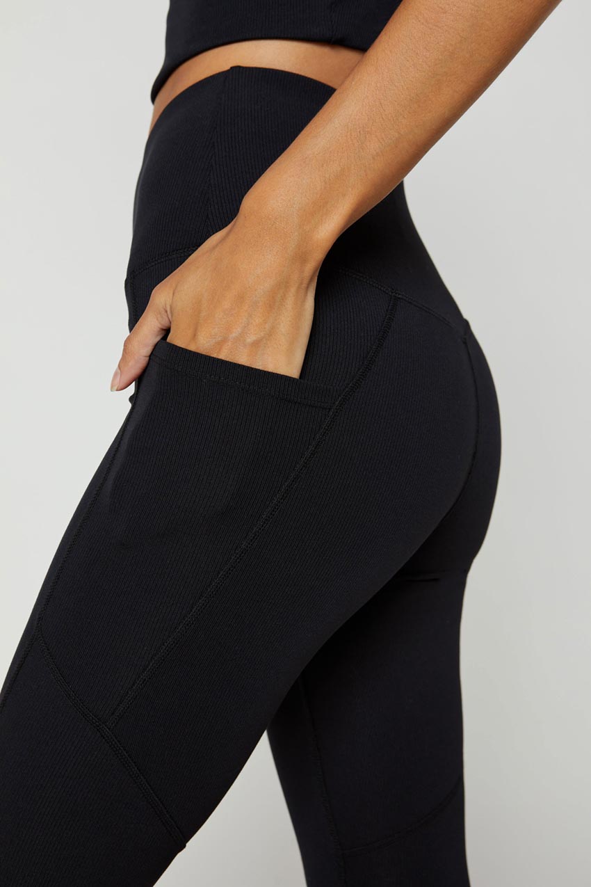 Remy Recycled High-Waisted Ribbed 7/8 Legging