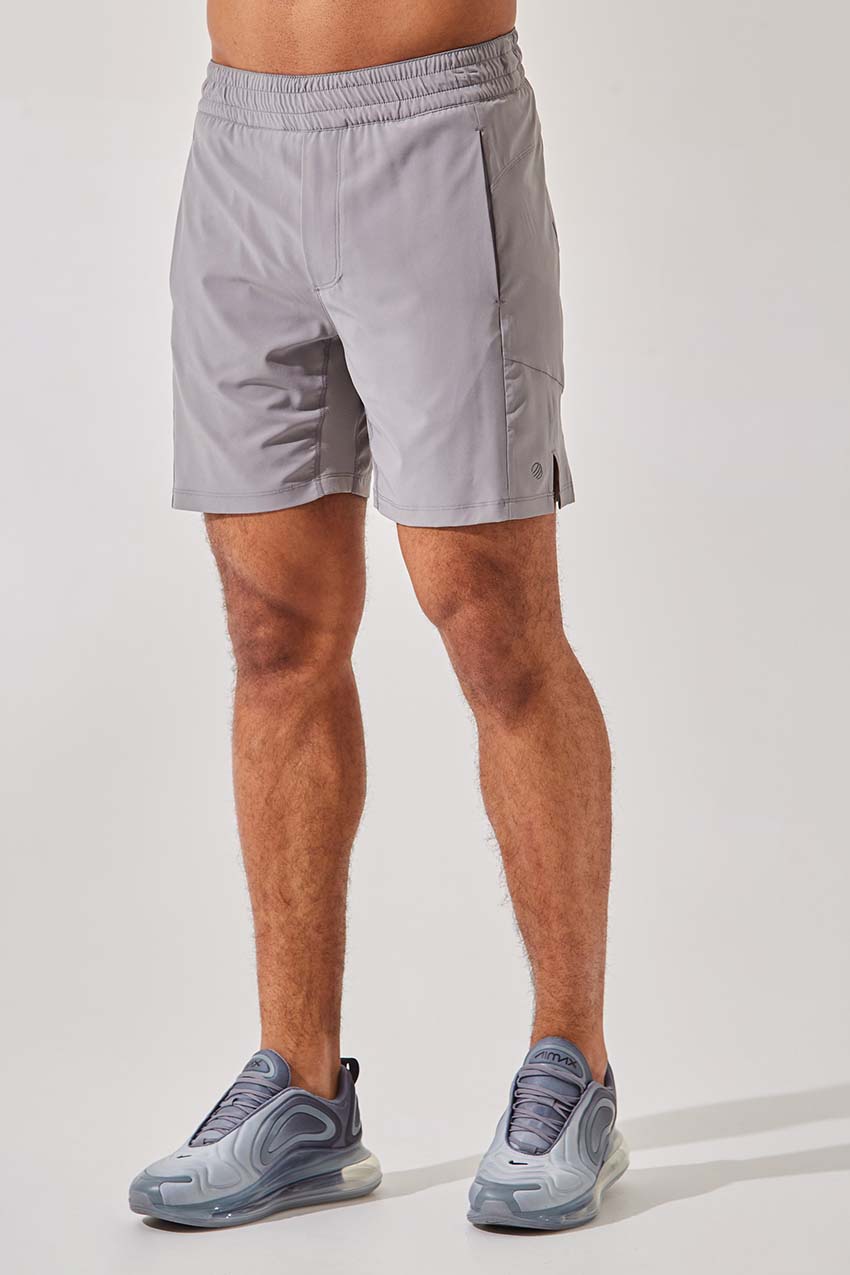 MPG Sport men's Leeway 7" Recycled Polyester Short with Liner in Stone