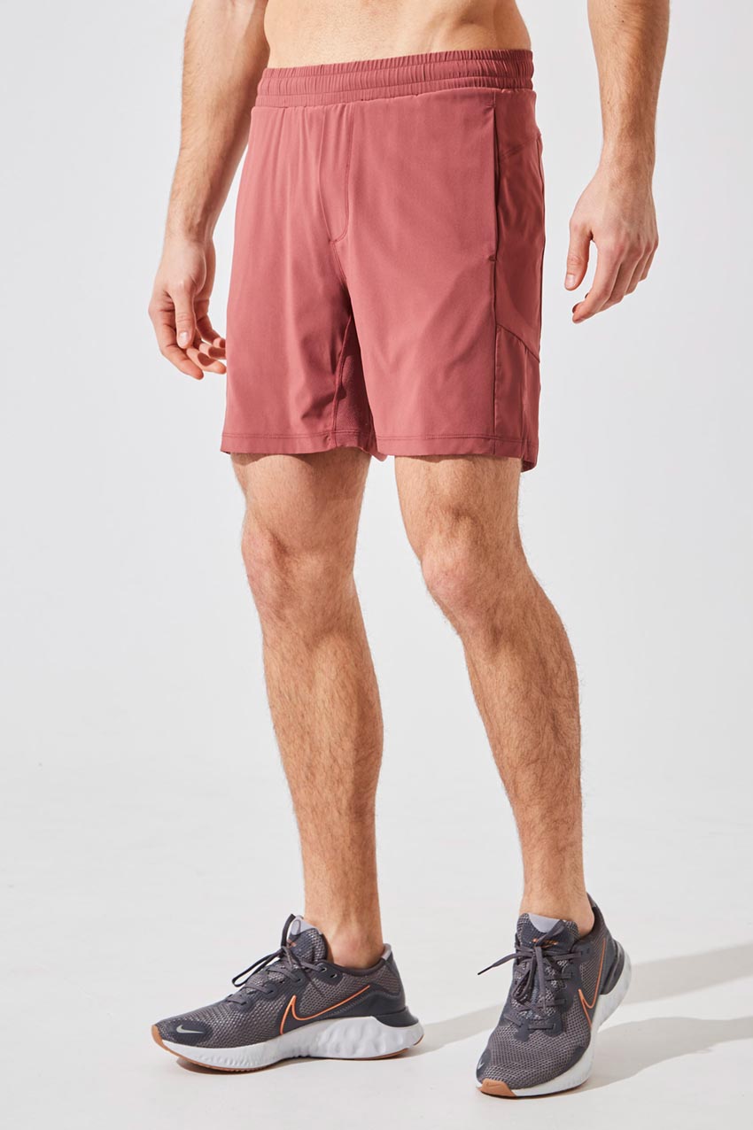 MPG Sport men's Catch 7” Recycled Polyester Short with Liner in Salmon