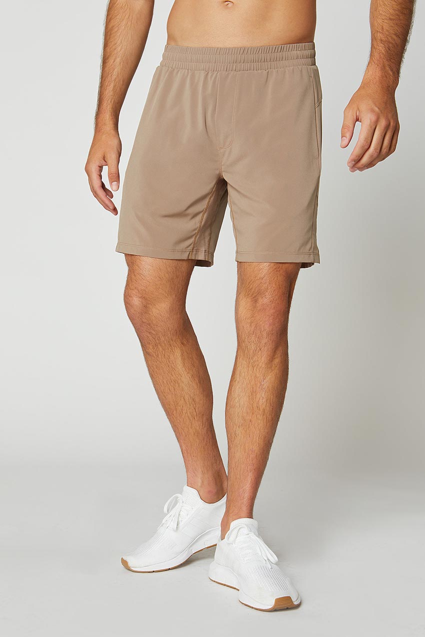 MPG Sport Catch Stride 7" Recycled Polyester Short with Liner  in Pine Bark