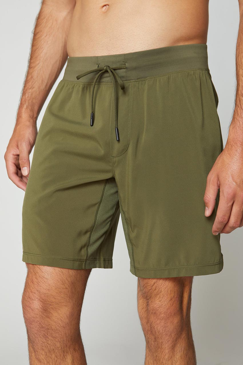 MPG Sport Declan Stride 8" Recycled Polyester Unlined Short  in Safari Green