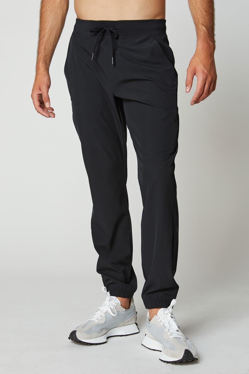 MPG Sport Lithe Recycled Polyester Stretch Woven Jogger  in Black