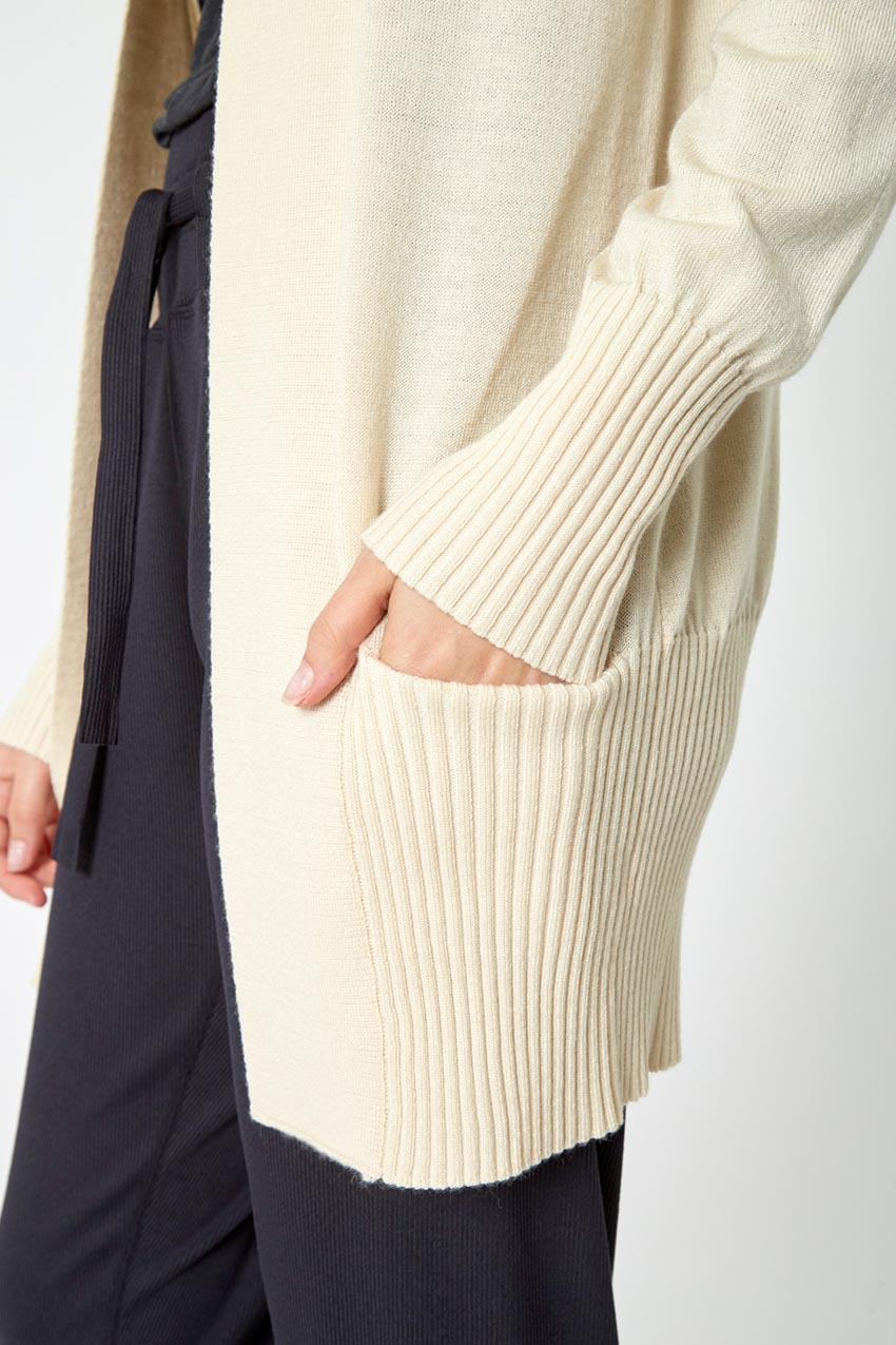 Establish Sustainable Merino Wool Open Front Cardigan