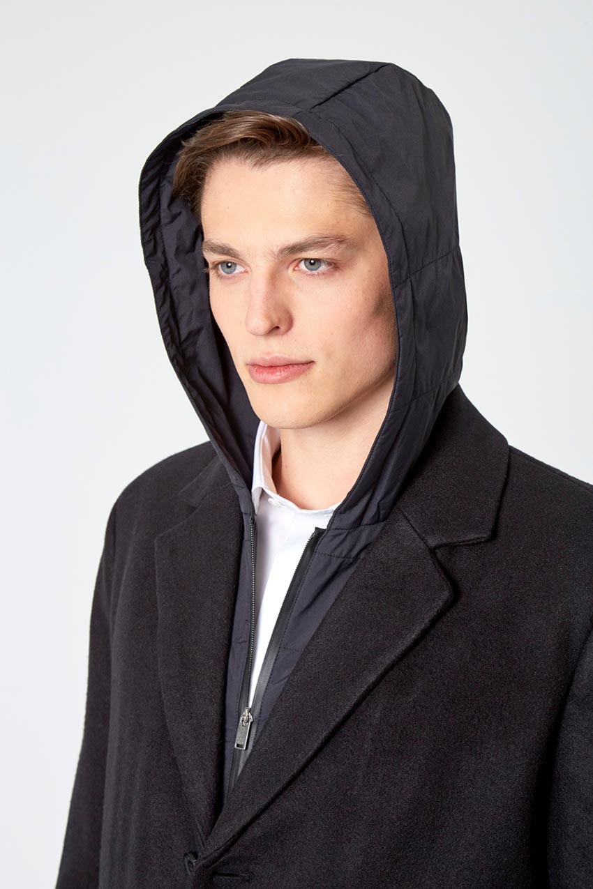 Deal Maker Overcoat with Removable Hooded Fooler